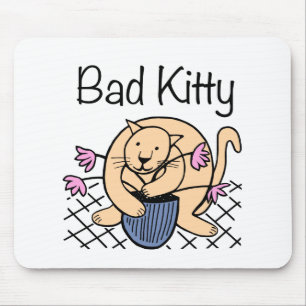 Naughty Cat Cartoon Mousepad