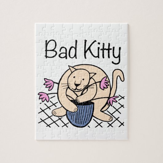 Naughty Cat Cartoon Puzzle (Vertikal)