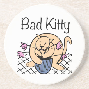 Naughty Cat Cartoon Untersetzer