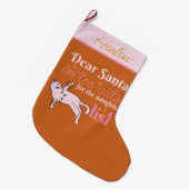 Naughty Cat Christmas Großer Weihnachtsstrumpf (Vorderansicht (hängend))