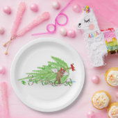 Naughty Cat Christmas Spaß Holiday Joke Bad Kitty Pappteller (Party)