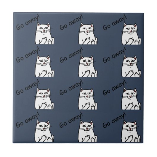 Naughty Cat Fliese (Vorderseite)