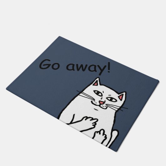 Naughty Cat Fußmatte (Schrägansicht)