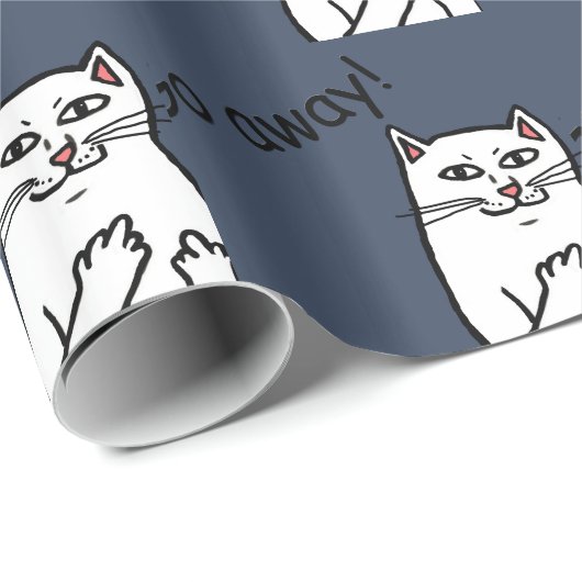 Naughty Cat Geschenkpapier (Rolleneckpunkt)