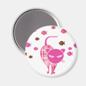 Naughty Cat Magnet (Vorderseite/Rückseite)