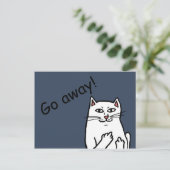 Naughty Cat Postkarte (Stehend Vorderseite)