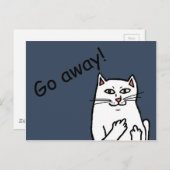 Naughty Cat Postkarte (Vorne/Hinten)