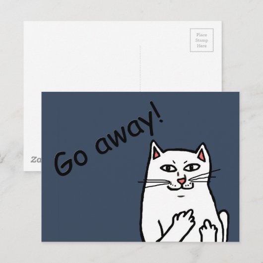 Naughty Cat Postkarte (Vorne/Hinten)