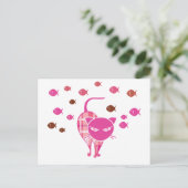 Naughty Cat Postkarte (Stehend Vorderseite)