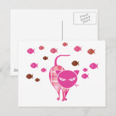 Naughty Cat Postkarte (Vorne/Hinten)