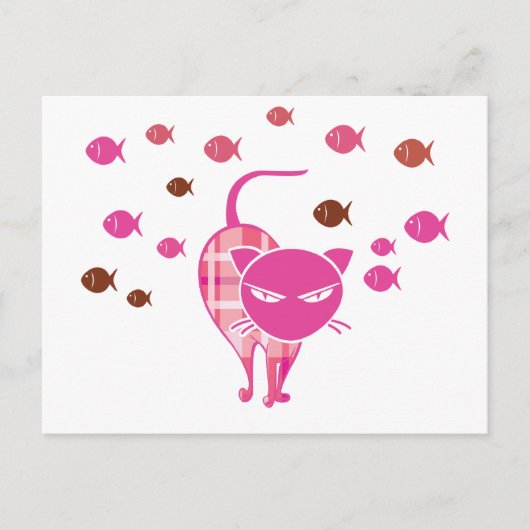 Naughty Cat Postkarte (Vorderseite)