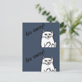 Naughty Cat Postkarte (Stehend Vorderseite)