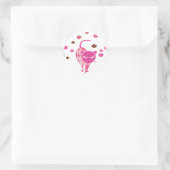Naughty Cat Runder Aufkleber (Tasche)