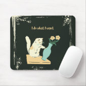 Naughty Cat Stain-Resistant Mouse Pad Mousepad (Mit Mouse)