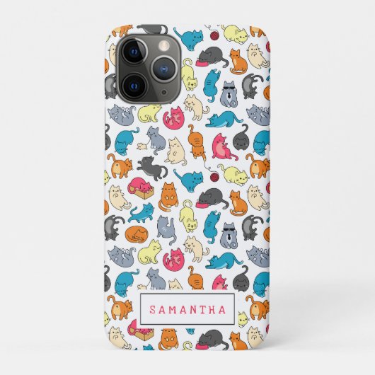 Naughty Cats Kittens Crowd Personalisiert Case-Mate iPhone Hülle (Rückseite)