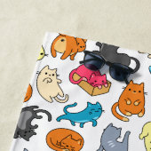 Naughty Cats Kittens Crowd Personalisiert Strandtuch (Beispiel)