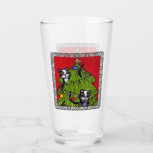 Naughty Cats Klettern Weihnachtsbaum Schwarzer Rah Glas