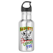 Naughty Caught Edelstahlflasche (Vorderseite)