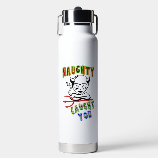 Naughty Caught Trinkflasche (Vorderseite)