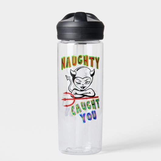 Naughty Caught Trinkflasche (Vorderseite)