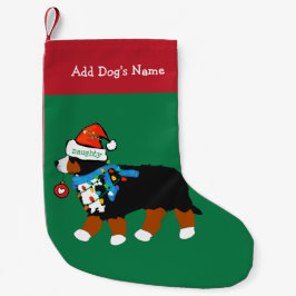 Naughty Christmas Bernese Mountain Dog Custom Kleiner Weihnachtsstrumpf