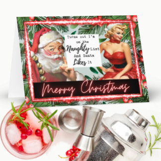 Naughty Christmas Card - Funny - Retro Husband Karte