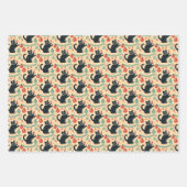 Naughty Christmas Cat mit Ornamenten Geschenkpapier Set (Vorderseite 2)