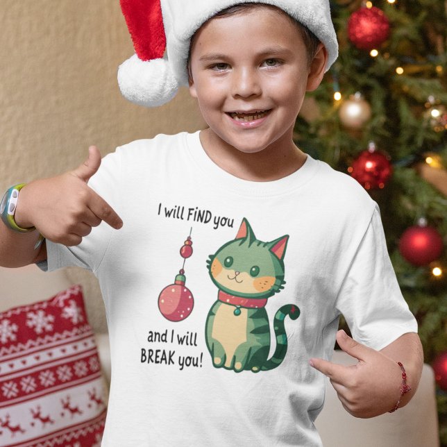 Naughty Christmas Cat T-Shirt (Von Creator hochgeladen)