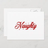 Naughty Christmas Couple Feiertagspostkarte (Vorne/Hinten)