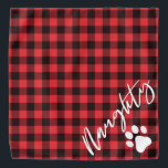 Naughty Christmas Dog Rustic Red Flannel Halstuch<br><div class="desc">Diese Bandana hat einen rustikalen roten Flanell und einen handgeschriebenen Script-Schriftart mit der "unanständigen" Hälfte von frech und nett. Es macht den perfekten Weihnachtsbandana für Ihren Hund oder Ihre Katze.</div>