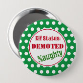 Naughty Christmas Elf Button (Vorne & Hinten)