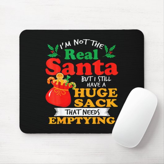 Naughty Christmas For Men Huge Package Sack Dirty  Mousepad (Mit Mouse)