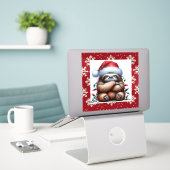 Naughty Christmas Lights Sloth Aufkleber (Laptop auf Schreibtisch)