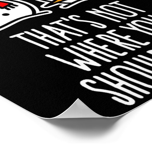 Naughty Christmas Saying Dirty Snowman Cartoon Ugl Poster (Ecke)