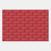 Naughty Christmas Typografy Wrapping Paper Sheets Geschenkpapier Set (Vorderseite 3)