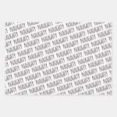 Naughty Christmas Typografy Wrapping Paper Sheets Geschenkpapier Set (Vorderseite 2)