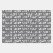 Naughty Christmas Typografy Wrapping Paper Sheets Geschenkpapier Set (Vorderseite)