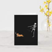 Naughty Corgi Dog Fun Skeleton Halloween Karte (Gelbe Blume)