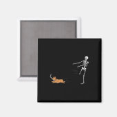 Naughty Corgi Dog Fun Skeleton Halloween Magnet (Vorderseite/Rückseite)