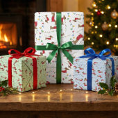 Naughty Dackel Hund klauen Weihnachtsbaumleuchten Geschenkpapier Set