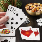 Naughty Devil Heart mit Hörnern Spielkarten (In Situ)