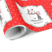 Naughty Devil Old English Sheepdog (Gray 1) Geschenkpapier (Rolleneckpunkt)