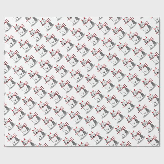 Naughty Devil Old English Sheepdog (Gray 1) Geschenkpapier (Flach)