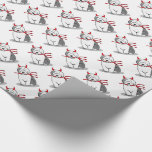 Naughty Devil Old English Sheepdog (Gray 1) Geschenkpapier<br><div class="desc">Alte englische Schafhunde - Niedlicher kleiner Cartoon OES Teufel mit roten Hörnern und einer Pitchfork. Er ist auf der unanständigen Liste. Copyright © Angi Laframboise. Der sonnige Ferienhund züchtet Geschenke für Hundefreunde.</div>