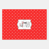 Naughty Devil Old English Sheepdog (Gray 1) Geschenkpapier Set (Vorderseite 3)