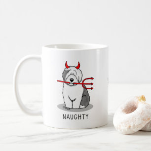 Naughty Devil Old English Sheepdog (Gray 1) Kaffeetasse