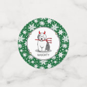 Naughty Devil Old English Sheepdog (Gray 1) Konfetti (Klein Vorderseite)