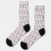 Naughty Devil Old English Sheepdog (Gray 1) Socken (Linkes Detail)
