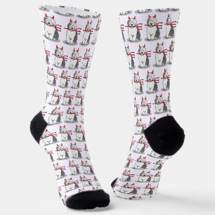 Naughty Devil Old English Sheepdog (Gray 1) Socken