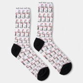 Naughty Devil Old English Sheepdog (Gray 1) Socken (Rechts)